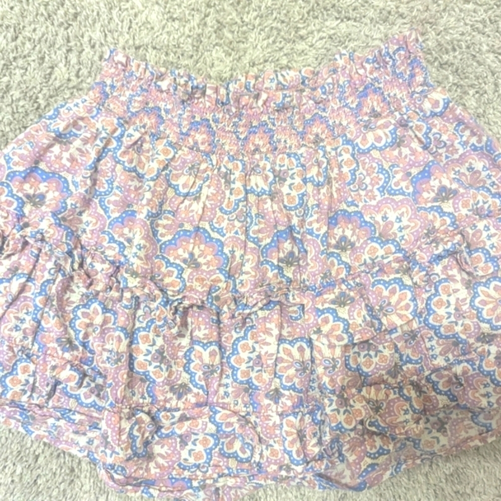 Mini Boden Smocked Skort With Sparkle Detail